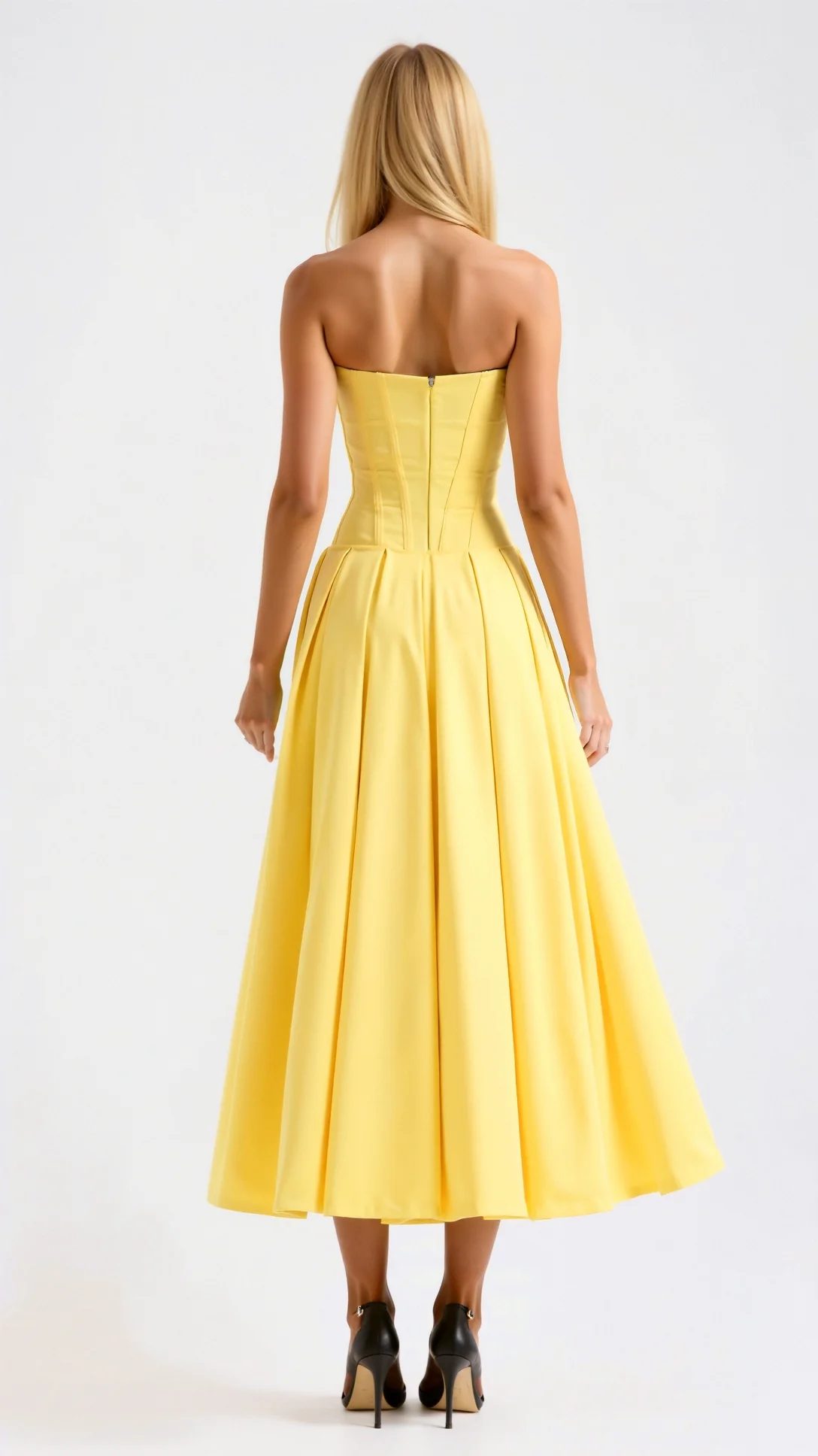 Celestia Strapless Midi Dress - Nextleian