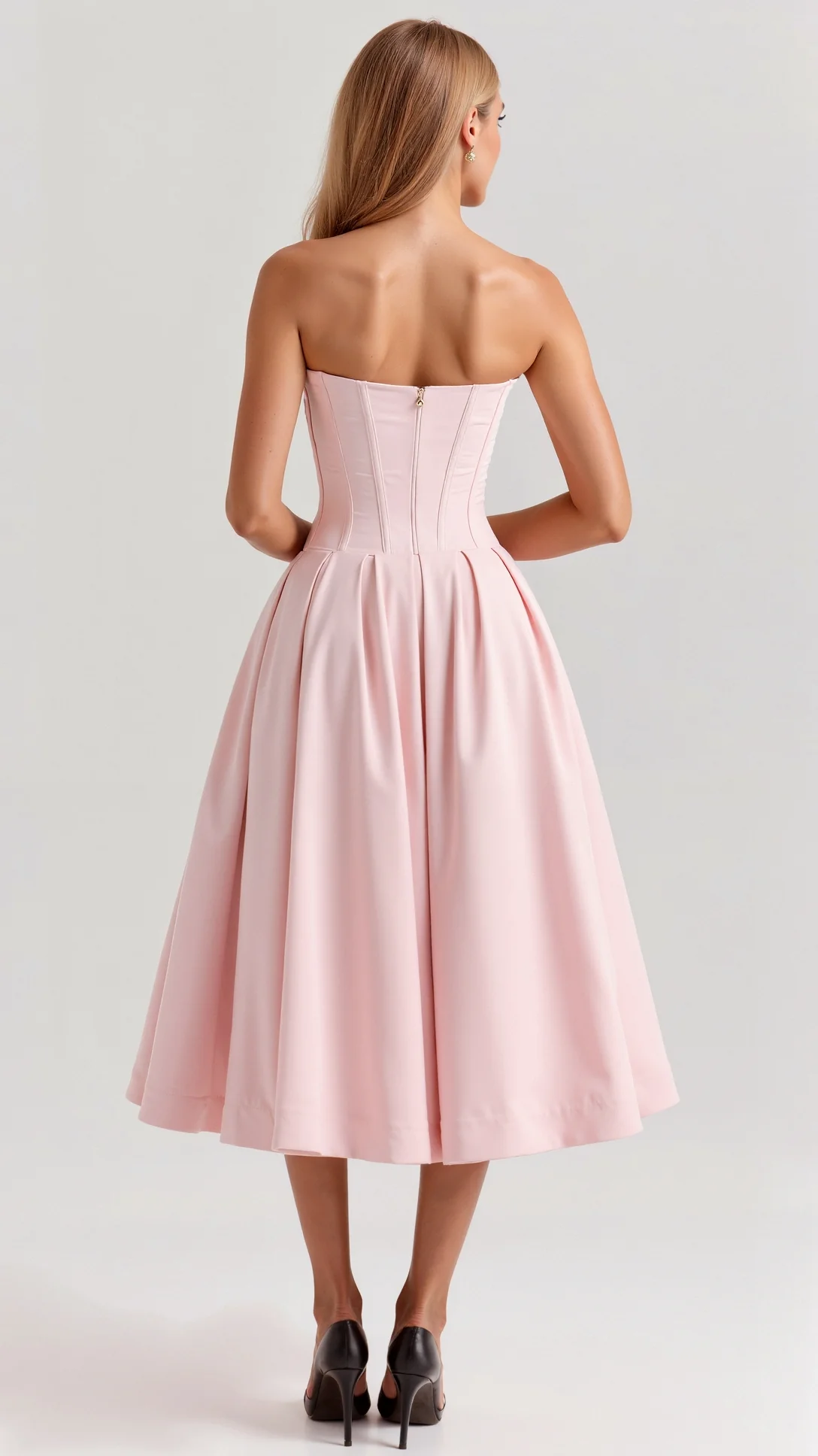 Celestia Strapless Midi Dress - Nextleian