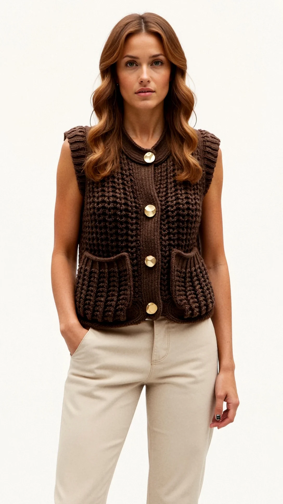 Philomena Knitted Waistcoat - Nextleian