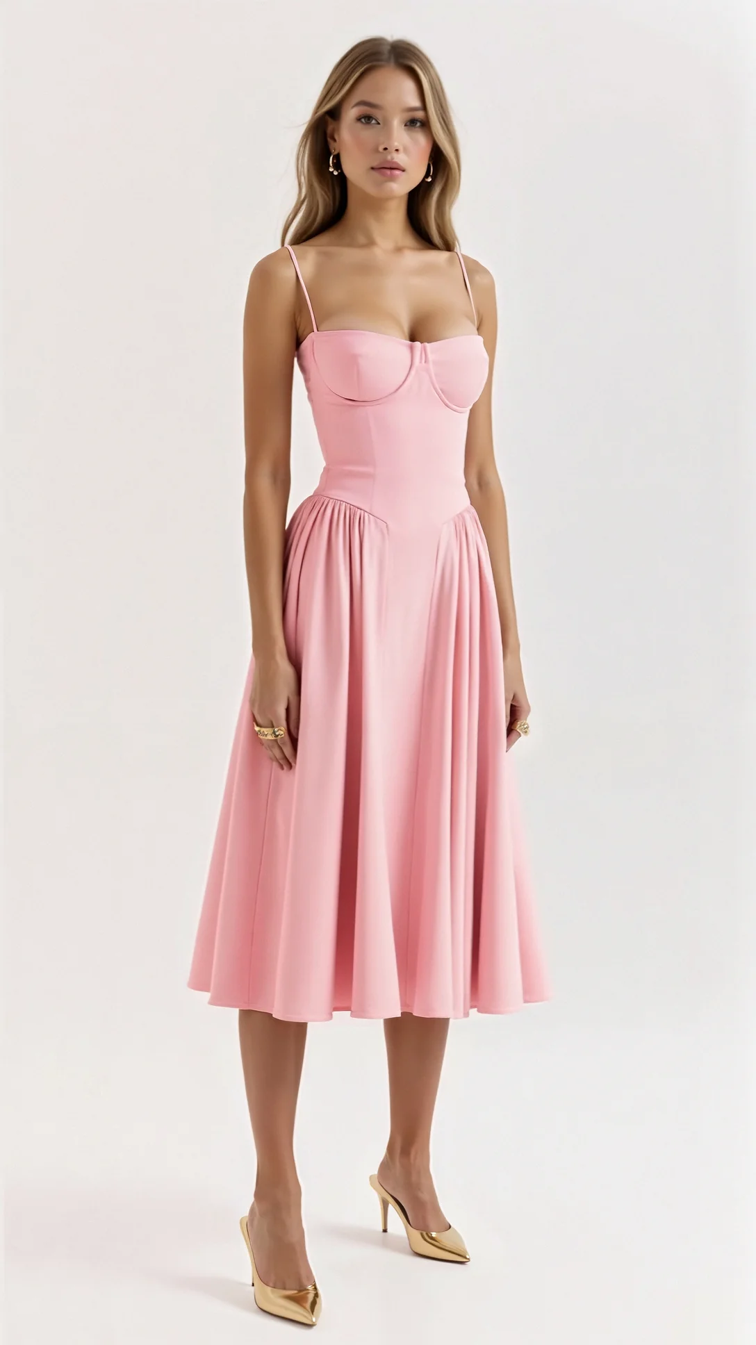 Odette Corset Midi Dress - Nextleian