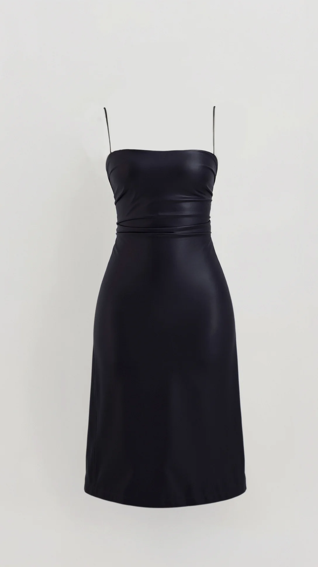 Camellia Vegan Leather Midi Dress - Nextleian