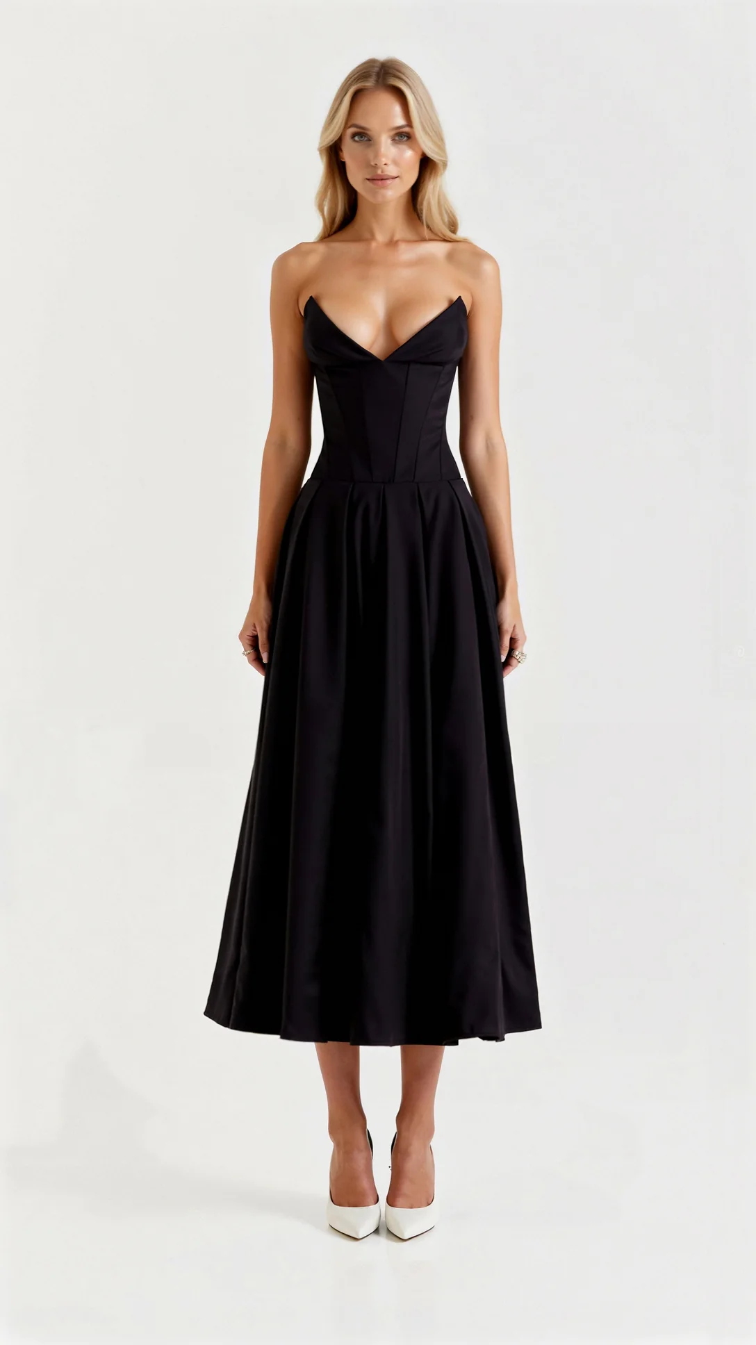 Celestia Strapless Midi Dress - Nextleian