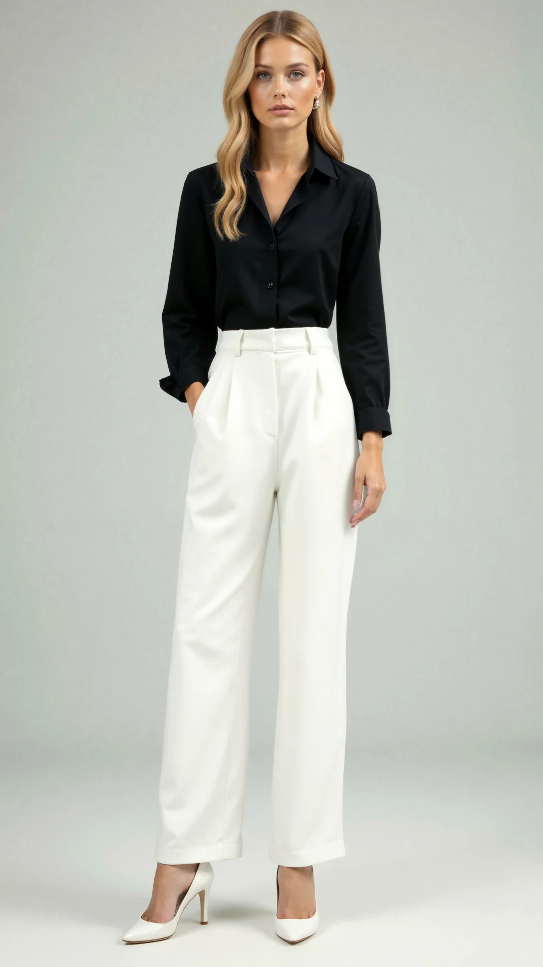 Claire High Waist Straight Leg Trousers - Nextleian