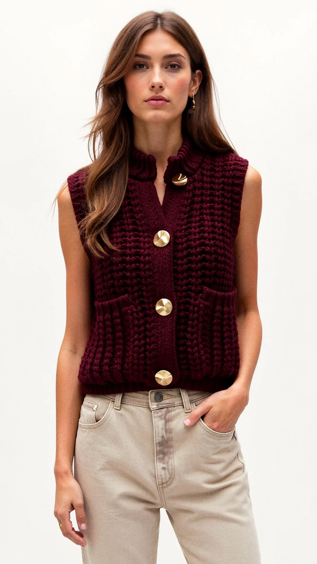 Philomena Knitted Waistcoat - Nextleian