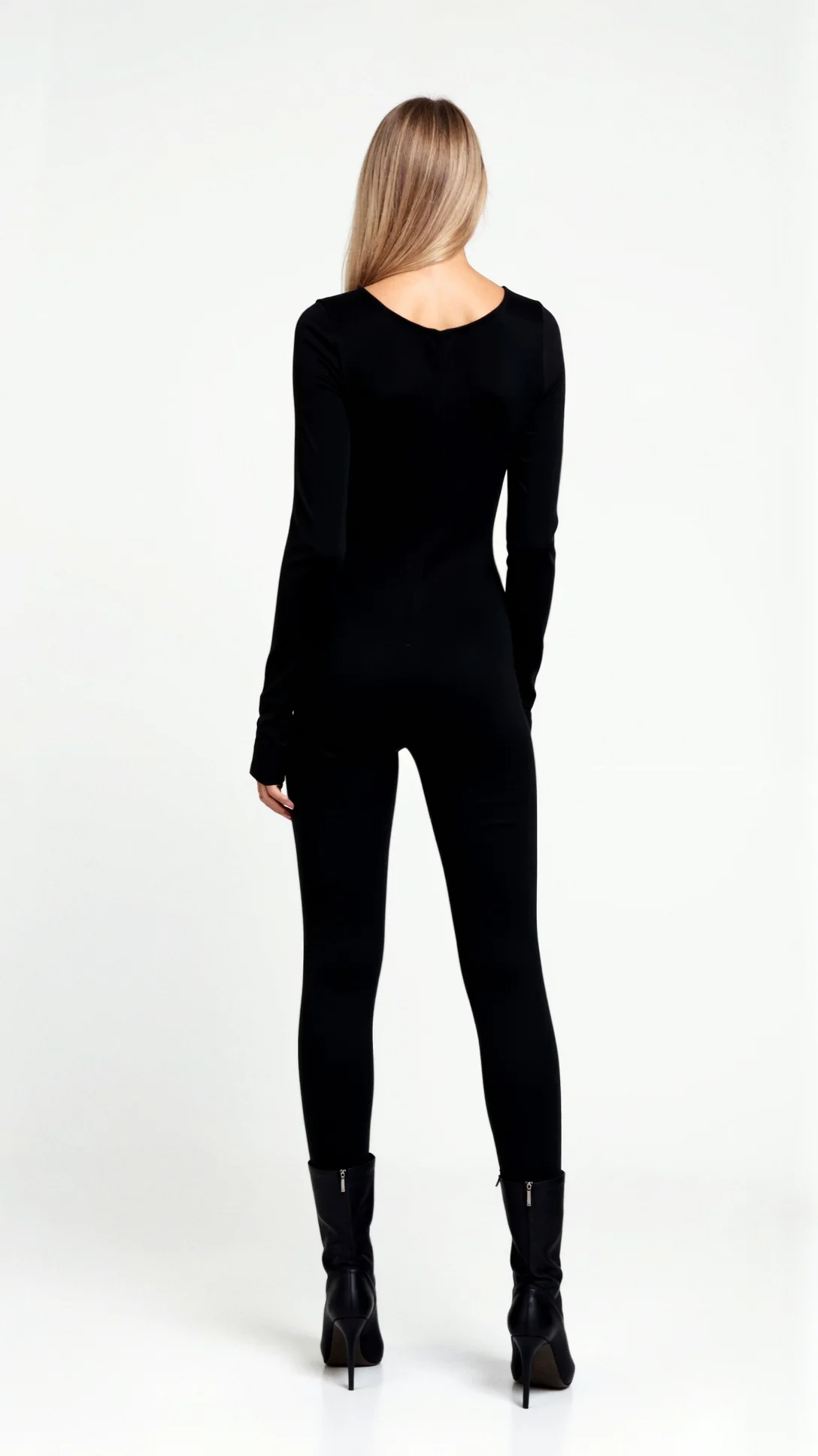 Kerensa Black Zip-up Bodysuit - Nextleian