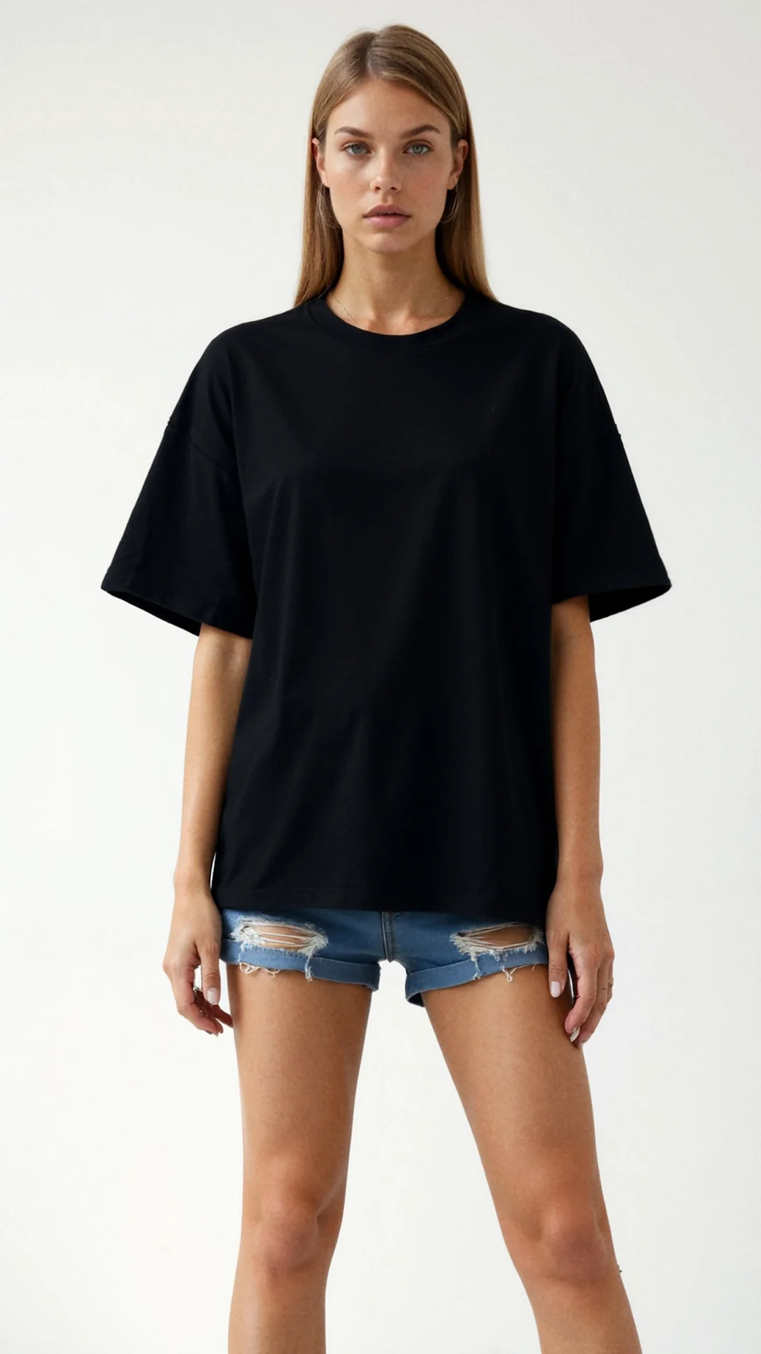 Oriana Basic Oversized T-Shirt - Nextleian