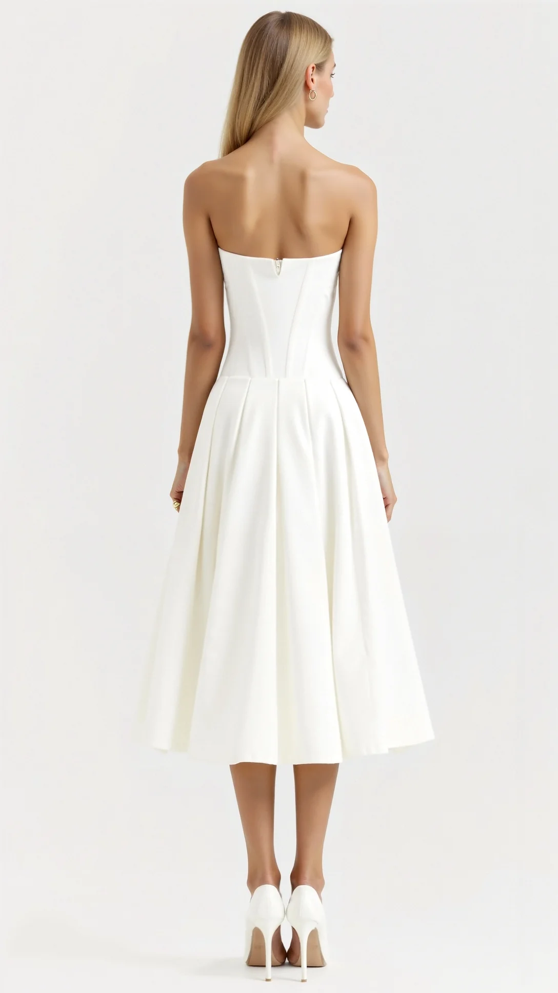 Celestia Strapless Midi Dress - Nextleian