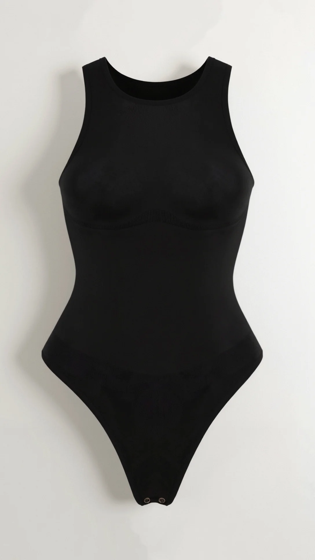 Round Neck Thong Bodysuit - Nextleian